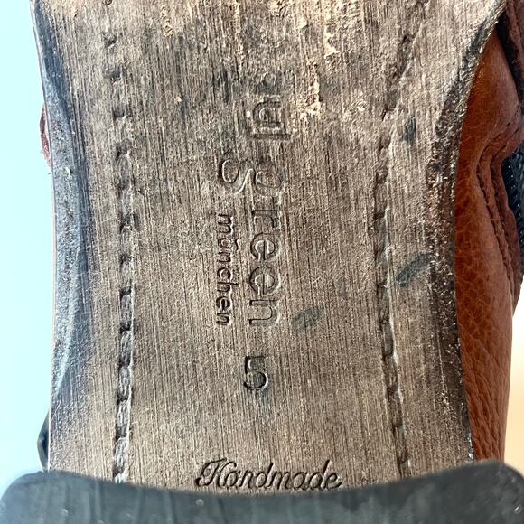 Paul Green Wyatt Leather Booties Ankle Boots Cognac Brown Size 5 - Picture 9 of 10